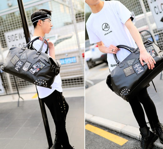 Leather gym bag